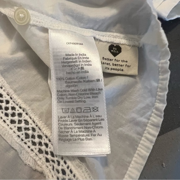 Madewell Kaisley Top Voile White Pin Tuck Ruffle Blouse small - Picture 10 of 13